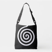 Elegant Abstract wervelcirkel in zwart-wit Crossbody Tas (Voorkant)