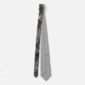 Elegant Abstract zwart-grijs artistiek patroon Stropdas (Achterkant)
