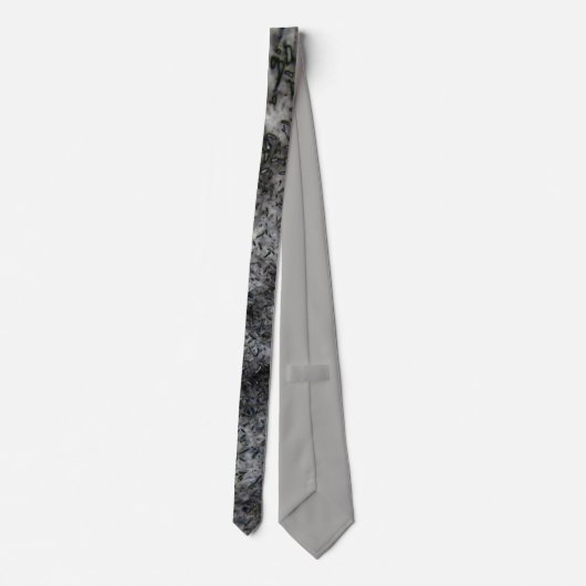 Elegant Abstract zwart-grijs artistiek patroon Stropdas (Achterkant)