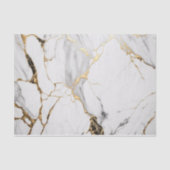 Elegant abstract zwart-wit goudmarmer tissuepapier (Voorkant)