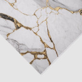 Elegant abstract zwart-wit goudmarmer tissuepapier (Detail)