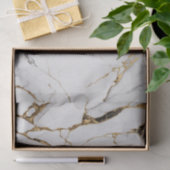 Elegant abstract zwart-wit goudmarmer tissuepapier (Geschenk)