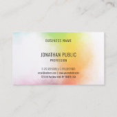 Elegant Abstracte Art Moderne Colorful Sjabloon Visitekaartje (Achterkant)