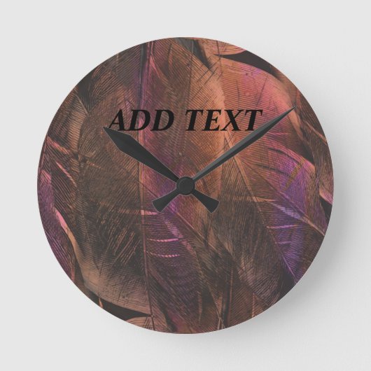 Elegant abstracte bladeren ronde klok (Voorkant)