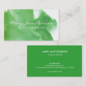 Elegant Abstracte Dreamweaver Green Bruskes Visitekaartje (Voorkant / Achterkant)