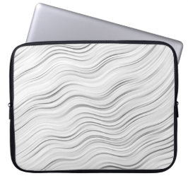 Elegant Abstracte en zwarte golven laptophoes Laptop Sleeve