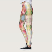 Elegant Abstracte Floral Sjabloon Moderne Kleur Leggings (Links)