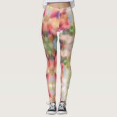 Elegant Abstracte Floral Sjabloon Moderne Kleur Leggings (Voorkant)