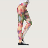 Elegant Abstracte Floral Sjabloon Moderne Kleur Leggings (Rechts)