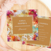 Elegant Abstracte Floral Vierkante Visitekaartje