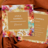 Elegant Abstracte Floral Vierkante Visitekaartje