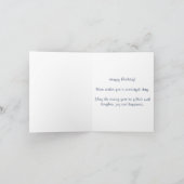 Elegant Abstracte gezicht en parels Happy Birthday Kaart (Binnen)