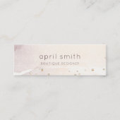 Elegant Abstracte Gold Paarse Waterverf Glitter Mini Visitekaartje (Voorkant)