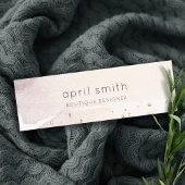 Elegant Abstracte Gold Paarse Waterverf Glitter Mini Visitekaartje