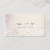 Elegant Abstracte Gold Paarse Waterverf Glitter Visitekaartje (Voorkant)