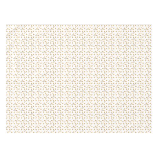 Elegant Abstracte Golden Jade Tree op White Tafelkleed (Voorkant (Horizontaal))