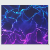 Elegant Abstracte golven - blauw en paars- Cadeaupapier (Vlak)