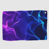 Elegant Abstracte golven - blauw en paars- Golfhanddoek (Horizontaal)