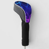 Elegant Abstracte golven - blauw en paars- Golfheadcover (Schuin)