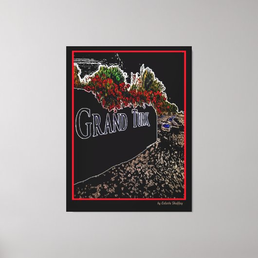 Elegant Abstracte Grand Turk Canvas Afdruk (Voorkant)