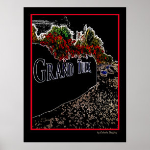 Elegant Abstracte Grand Turk Poster