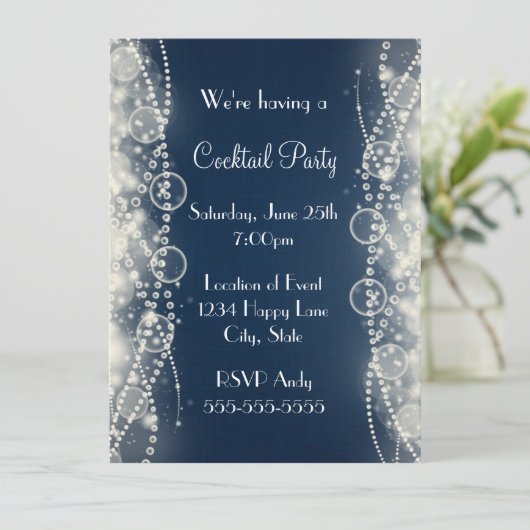 Elegant Abstracte kant en parelstaart Kaart (Staand voorkant)