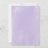 Elegant Abstracte Lavender Wedding Waterverf Kaart (Achterkant)
