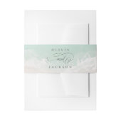 Elegant abstracte mousserende oceaanstrand bruilof uitnodigingen wikkel (Voorkant Voorbeeld)