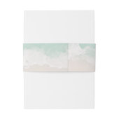 Elegant abstracte mousserende oceaanstrand bruilof uitnodigingen wikkel (Achterkant Voorbeeld)