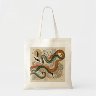 Elegant Abstracte Natuur Design: Moderne Geometrie Tote Bag