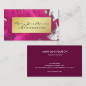 Elegant Abstracte rode Waterverf penseelstreken Visitekaartje (Voorkant / Achterkant)