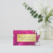 Elegant Abstracte rode Waterverf penseelstreken Visitekaartje (Staand voorkant)