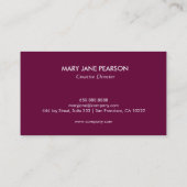 Elegant Abstracte rode Waterverf penseelstreken Visitekaartje (Achterkant)