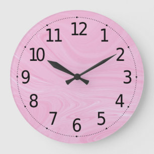 Elegant Abstracte roze licht marmer  Larg Grote Klok
