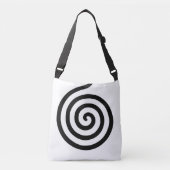 Elegant Abstracte spiraal rond zwart-wit Cr Crossbody Tas (Voorkant)