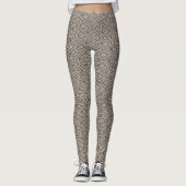 Elegant Abstracte spiraalcirkels op bruin Leggings (Voorkant)