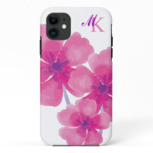Elegant Abstracte Waterverf Floral iPhone Case