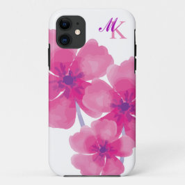 Elegant Abstracte Waterverf Floral iPhone Case
