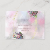 Elegant Abstracte Waterverf Flowers Gold Lijst Top Visitekaartje (Achterkant)