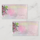 Elegant Abstracte Waterverf Flowers Professional Visitekaartje (Voorkant / Achterkant)