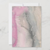 Elegant Abstracte Waterverf in Vrijgezellenfeest v Kaart (Achterkant)