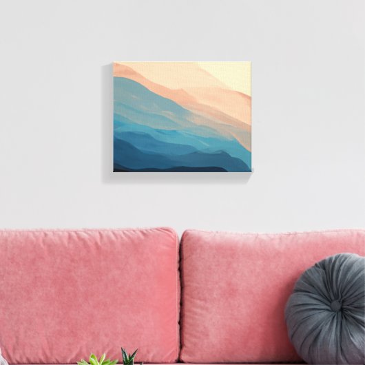 Elegant Abstracte Waterverf Living Room Canvas Afdruk (Insitu (Woonkamer))