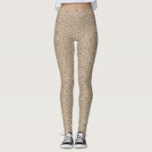 Elegant Abstracte wervelcirkels op beige Leggings (Voorkant)