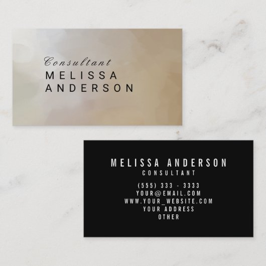 Élégant Abstrait Visitekaartje (Voorkant / Achterkant)