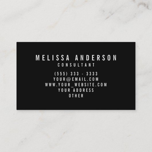 Élégant Abstrait Visitekaartje (Achterkant)