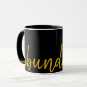 Elegant abundance Wording Gold Minimal Spiritueel Mok (Voorkant links)