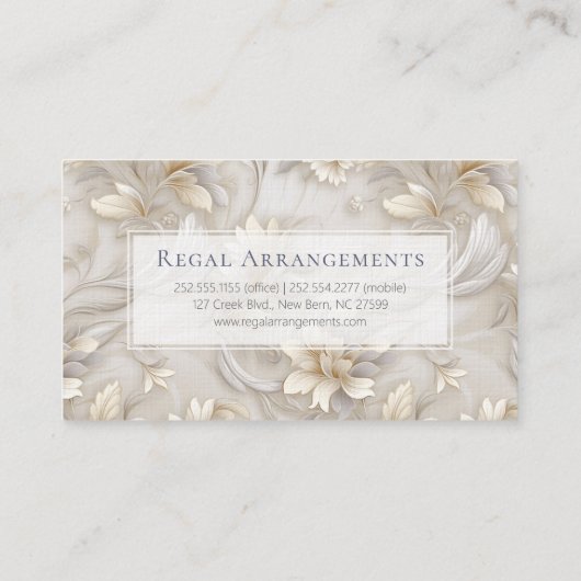 Elegant Acanthus Visitekaartje (Achterkant)