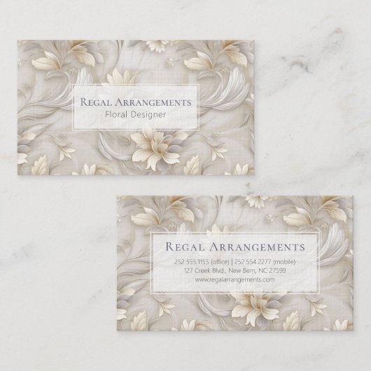 Elegant Acanthus Visitekaartje (Voorkant / Achterkant)