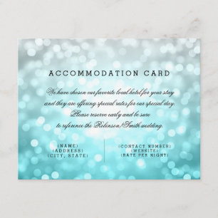 Elegant accommodatie Beach Ombre Glitter Lichten Informatiekaartje