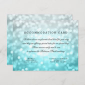 Elegant accommodatie Beach Ombre Glitter Lichten Informatiekaartje (Voorkant / Achterkant)